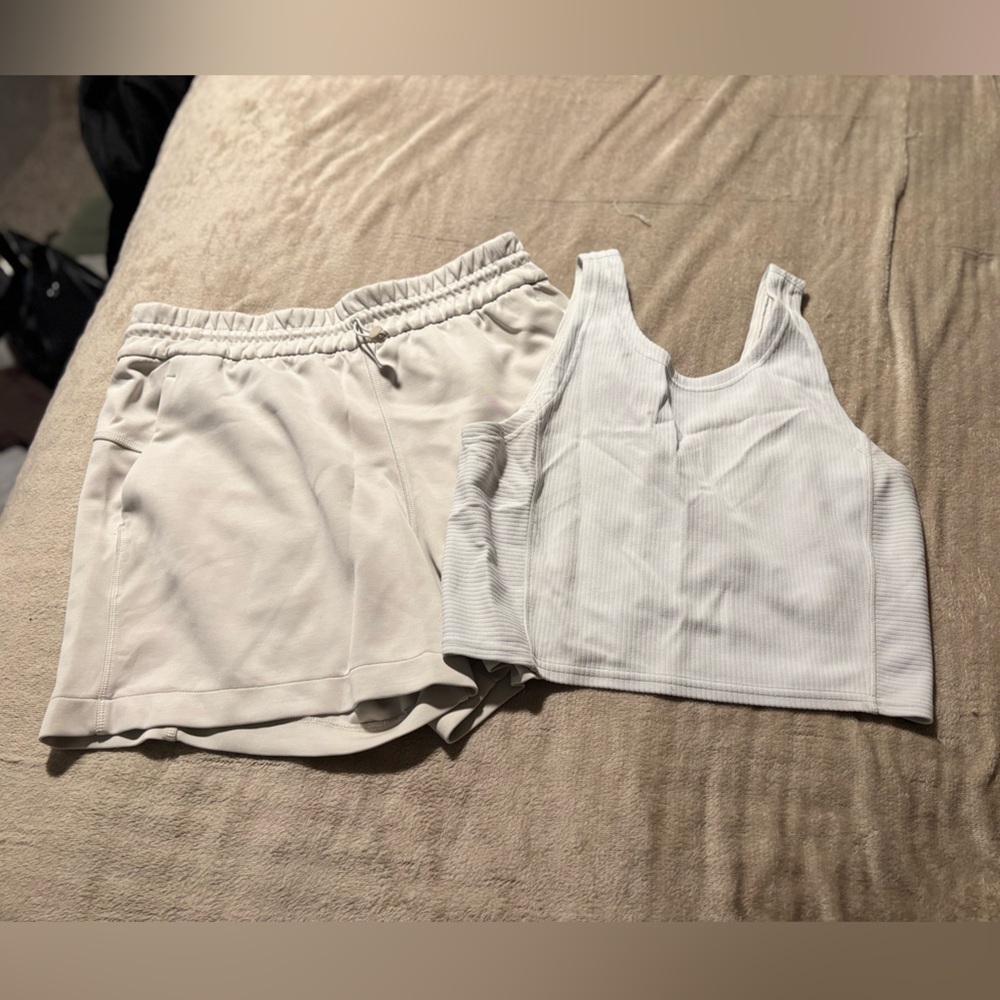 Lululemon Athletica Cream Pajama Set